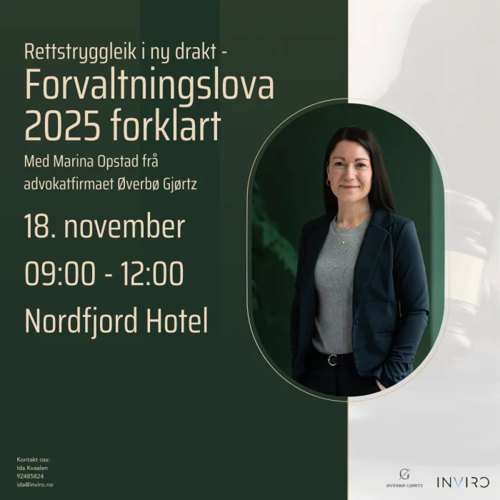  Bilete som er relevant for 'Endringar i forvaltningslova – kva betyr det for kommunal saksbehandling?'.