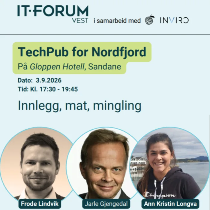  Bilete som er relevant for 'TechPub for Nordfjord - Gloppen hotell, Sandane'.