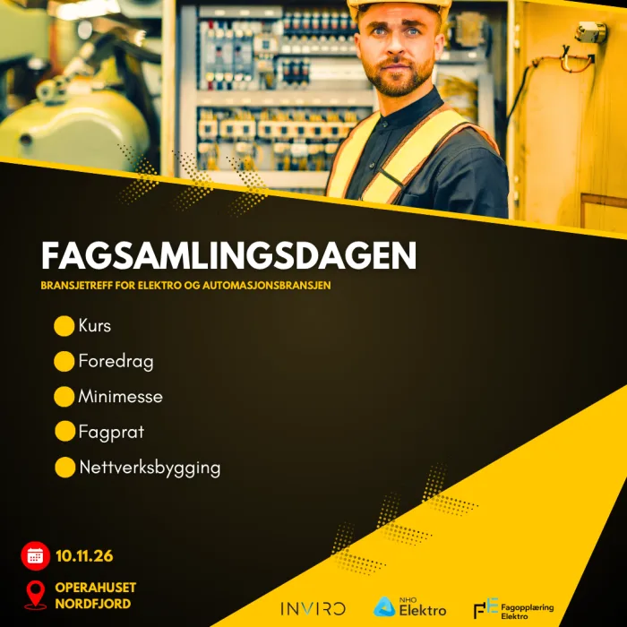  Bilete som er relevant for 'Fagsamlingsdagen for elektro- og automasjonsbransjen 2026'.